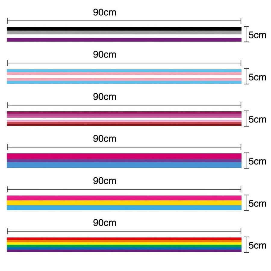 6Pcs Crafting Ribbon Rainbow 90x5cm for DIY Bowknot Making and Home Decoration