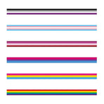 6Pcs Crafting Ribbon Rainbow 90x5cm for DIY Bowknot Making and Home Decoration