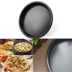 Non-Stick 7 Inch Pie Round Pizza Pan, 1 Piece Deep Cake Mould Baking Tray for Oven – Textile, for Baking Non-Stick Pie, Pizza, Deep Cake
