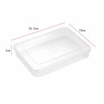 1.5L Stackable Dumpling Storage Container with Lid, 25.5x19x4cm Leak-Proof and Airtight for Freezer and Fridge, Perfect for Dumplings, Cookies, and Snacks, 1pc