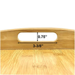 Portable Bamboo Serving Tray with Handles, Ideal for Breakfast in Bed, Dinner Service, and Living Room Use, Lightweight and Versatile for Restaurants, Size I, 1pc