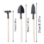 Black 3-Piece Multifunctional Garden Tool Set, Essential Hand Tools for Indoor & Outdoor Planting (1 set)