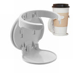 White Foldable Cup Holder, Adjustable Wall Mount Drink Rack for Car, Truck, RV & Van Water Bottles
