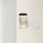 White Foldable Cup Holder, Adjustable Wall Mount Drink Rack for Car, Truck, RV & Van Water Bottles