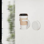 White Foldable Cup Holder, Adjustable Wall Mount Drink Rack for Car, Truck, RV & Van Water Bottles