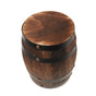 Stool with Wood Material Rustic Design Outdoor Patio Side Table Light Brown