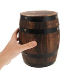 Stool with Wood Material Rustic Design Outdoor Patio Side Table Light Brown