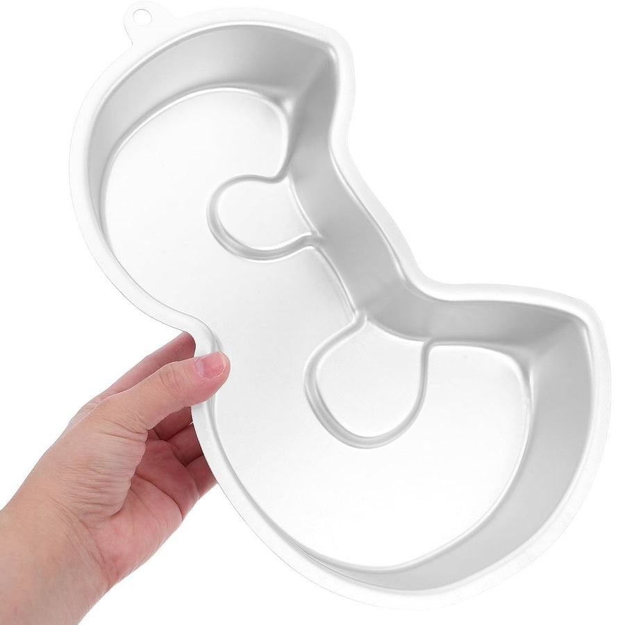 Aluminum Alloy Cake Pan: Number 3 Cake Pan for Baking - Nonstick Metal Baking Mold Number Shaped for Birthday Party Wedding Anniversary