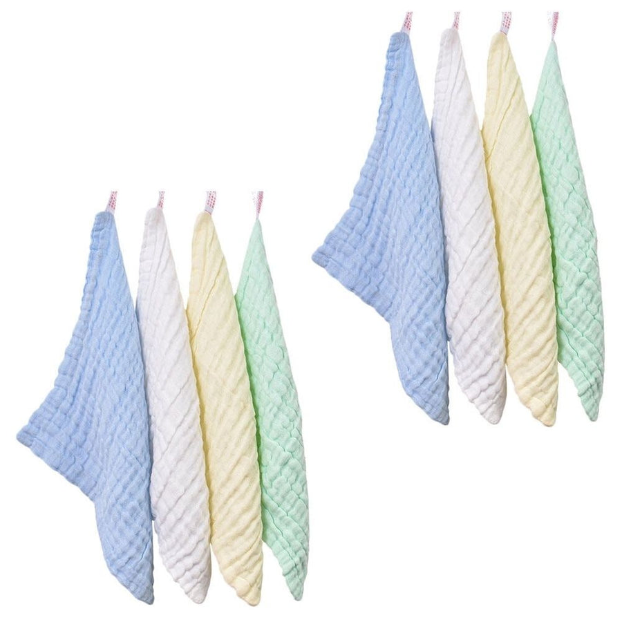 Soft Cotton Washcloths in Yellow for Bathing, Feeding, and Care