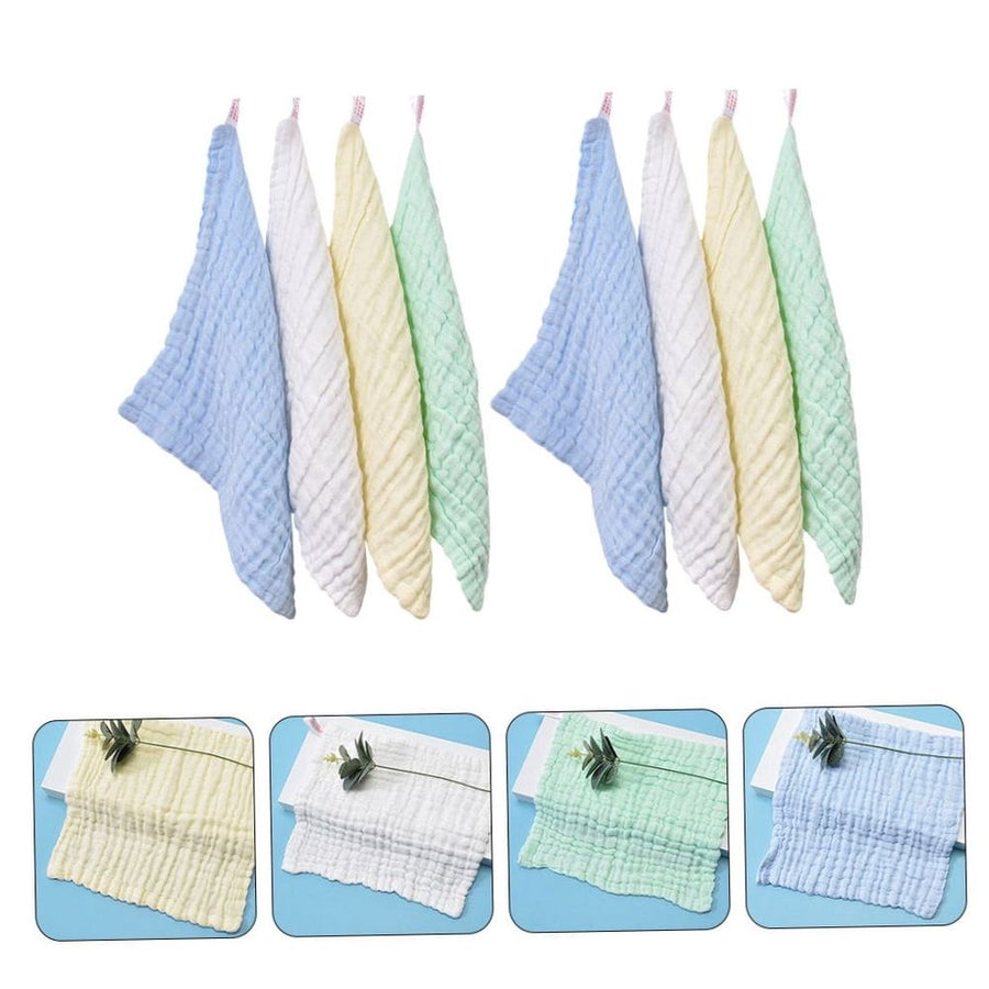 Soft Cotton Washcloths in Yellow for Bathing, Feeding, and Care