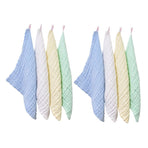 Soft Cotton Washcloths in Yellow for Bathing, Feeding, and Care