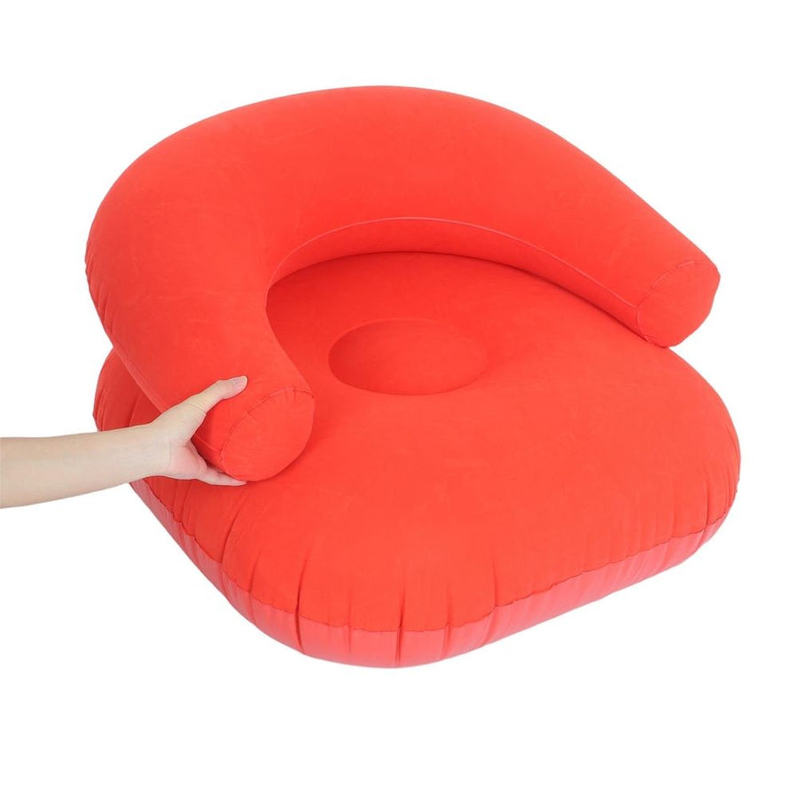 Lightweight Inflatable Camping Couch Chair in Soft Flocked for Outdoor Comfort