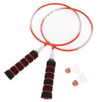 Lightweight Orange Badminton Racket Set with Enhanced Thread Tension for Improved Range and Performance