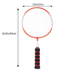 Lightweight Orange Badminton Racket Set with Enhanced Thread Tension for Improved Range and Performance