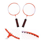 Lightweight Orange Badminton Racket Set with Enhanced Thread Tension for Improved Range and Performance