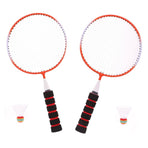 Lightweight Orange Badminton Racket Set with Enhanced Thread Tension for Improved Range and Performance