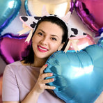 Plush Cow Headband with Bell Elastic Fit Party Costume Accessory