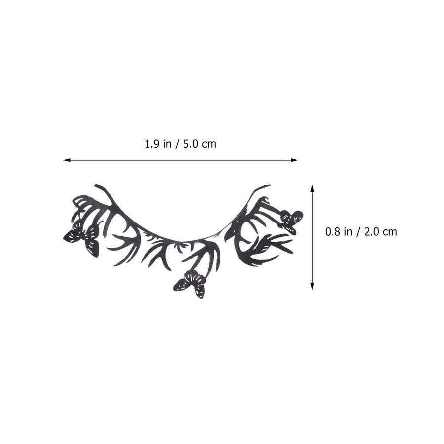Black Paper Eyelashes Unique for Christmas Decor 5Pairs