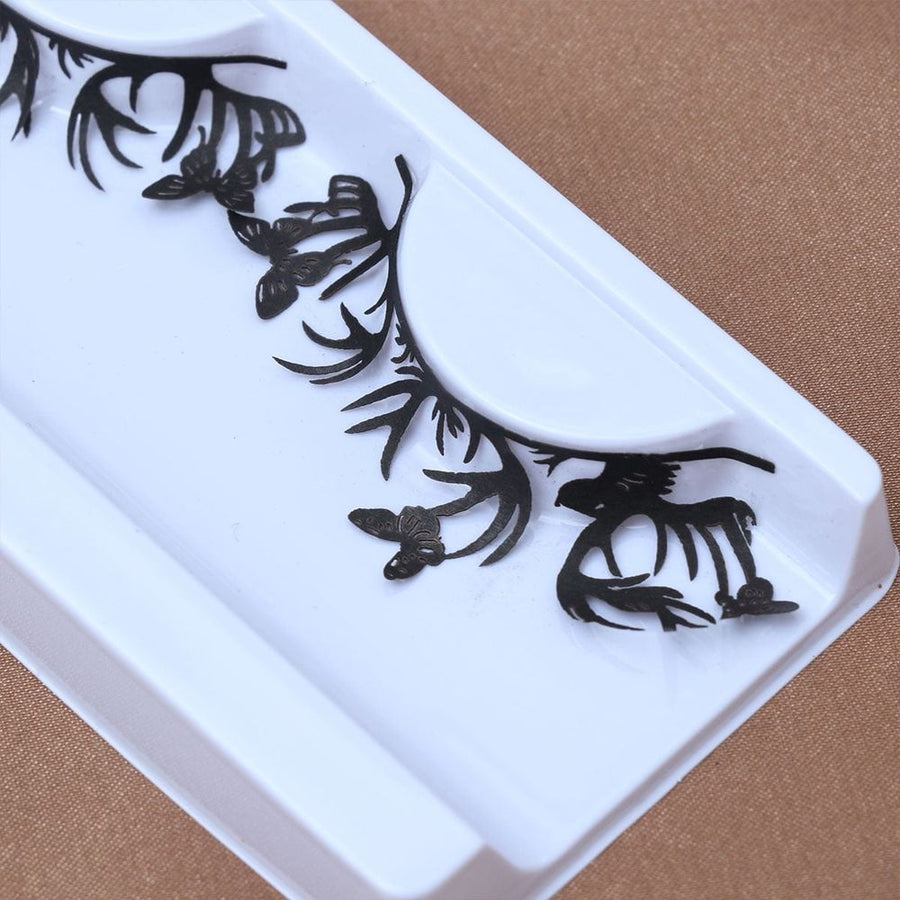 Black Paper Eyelashes Unique for Christmas Decor 5Pairs