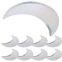 8Pcs Plated Silver Disposable Paper Plates Moon Design for Casual and Formal Parties
