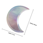 8Pcs Plated Silver Disposable Paper Plates Moon Design for Casual and Formal Parties