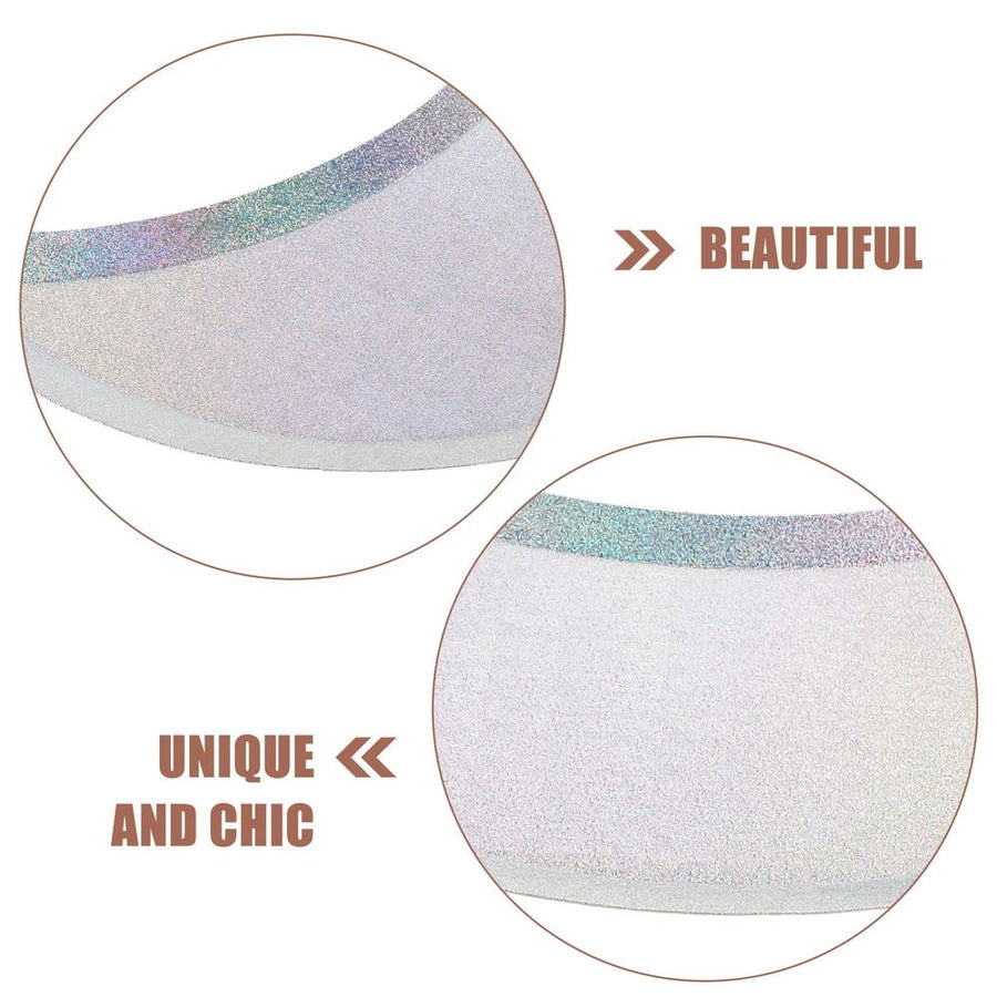 8Pcs Plated Silver Disposable Paper Plates Moon Design for Casual and Formal Parties