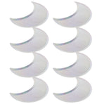 8Pcs Plated Silver Disposable Paper Plates Moon Design for Casual and Formal Parties