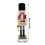Light Color Wooden Nutcracker Soldier Decorative Figure 38CM