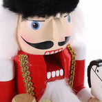 Light Color Wooden Nutcracker Soldier Decorative Figure 38CM