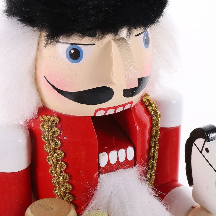 Light Color Wooden Nutcracker Soldier Decorative Figure 38CM