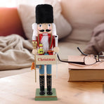 Light Color Wooden Nutcracker Soldier Decorative Figure 38CM