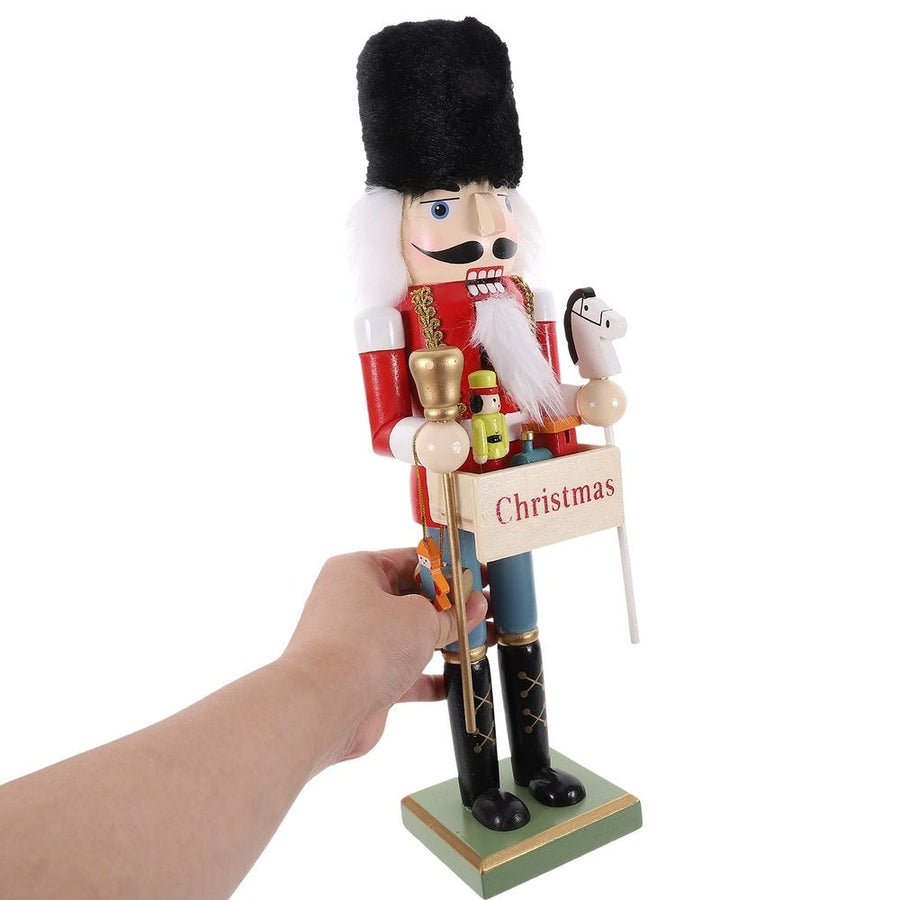 Light Color Wooden Nutcracker Soldier Decorative Figure 38CM