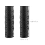 Scooter Handlebar Grips Black Silicone Shockproof Non-Slip for Storage 2Pcs
