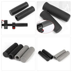Scooter Handlebar Grips Black Silicone Shockproof Non-Slip for Storage 2Pcs
