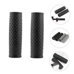 Scooter Handlebar Grips Black Silicone Shockproof Non-Slip for Storage 2Pcs