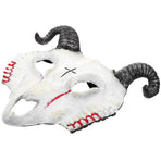 Lifelike White Goat Mask for Outdoor Cosplay Party Carnival and Festival Decoration