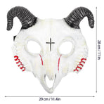 Lifelike White Goat Mask for Outdoor Cosplay Party Carnival and Festival Decoration