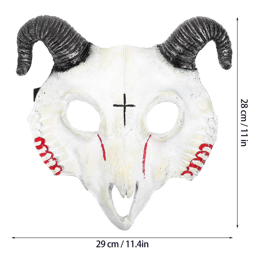 Lifelike White Goat Mask for Outdoor Cosplay Party Carnival and Festival Decoration