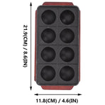 Cast Iron Nonstick Pan 8-Hole Baking Tray with Base Black 1 Set
