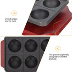 Cast Iron Nonstick Pan 8-Hole Baking Tray with Base Black 1 Set