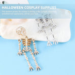 Skeleton Dangle Earrings, Rhinestone Statement Jewelry for Women, Fashion Party Accessory