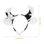 Adorable Cow Ears Headband with Plush and Plastic for Parties and Daily Wear