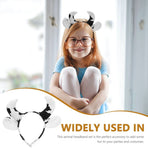 Adorable Cow Ears Headband with Plush and Plastic for Parties and Daily Wear