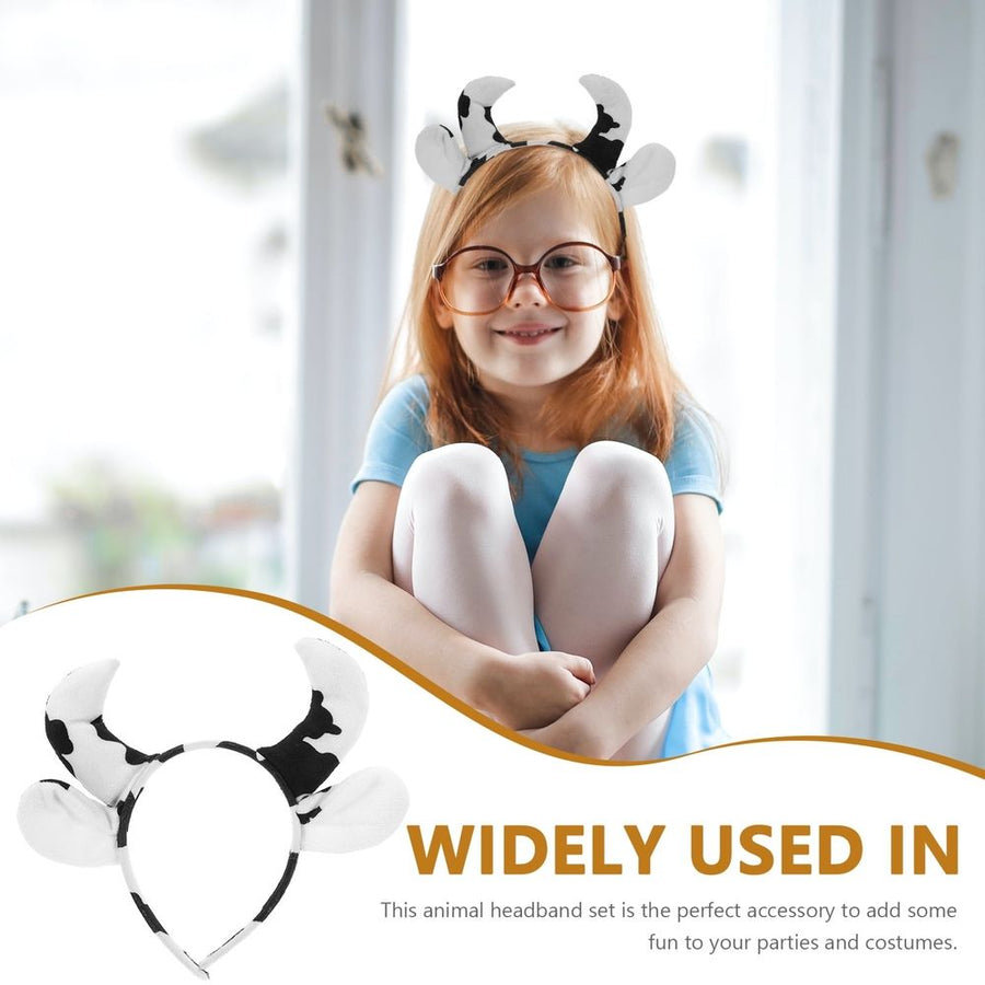 Adorable Cow Ears Headband with Plush and Plastic for Parties and Daily Wear