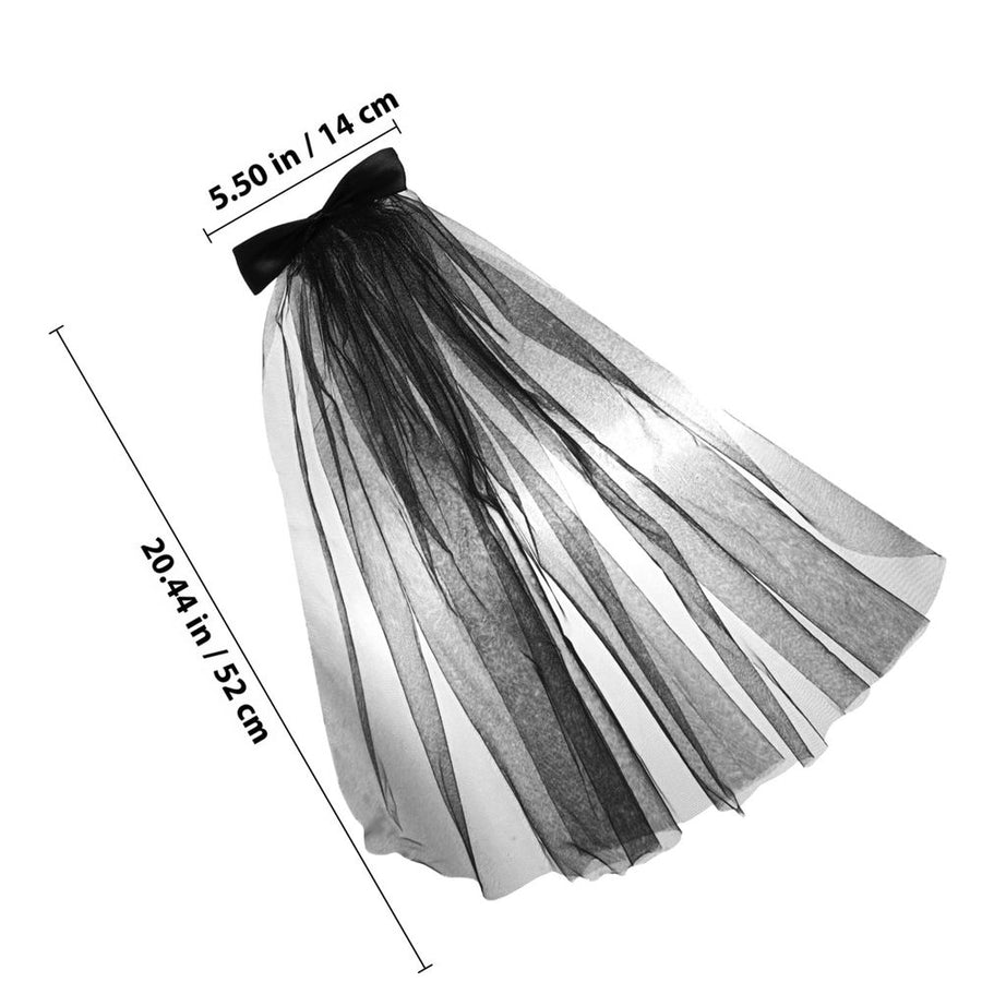 Black Bow Hair Clip Party Accessory Elegant Hairpiece for Special Occasions