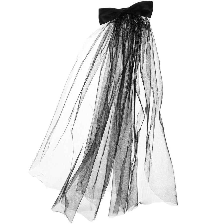 Black Bow Hair Clip Party Accessory Elegant Hairpiece for Special Occasions