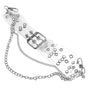Clear Plastic Waist Belt with Double Buckle and Chain for Trendy Casual Outfits