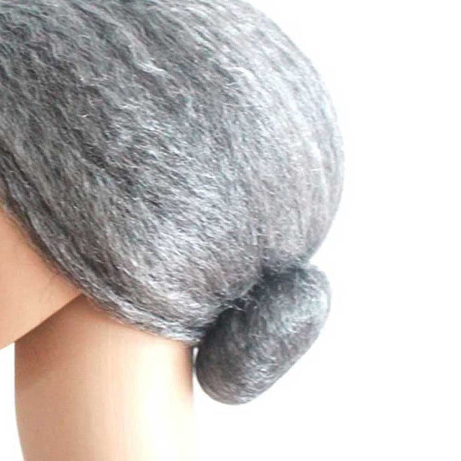 Old Woman Wigs Grey Hair Costume Accessory for Adults 1Set