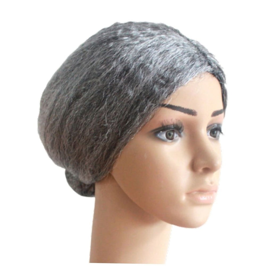 Old Woman Wigs Grey Hair Costume Accessory for Adults 1Set