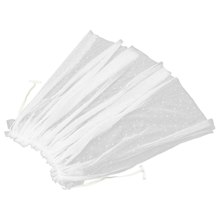 1Pc White Costume Cape Gauze Cloak Soft Breathable Fabric for Special Events